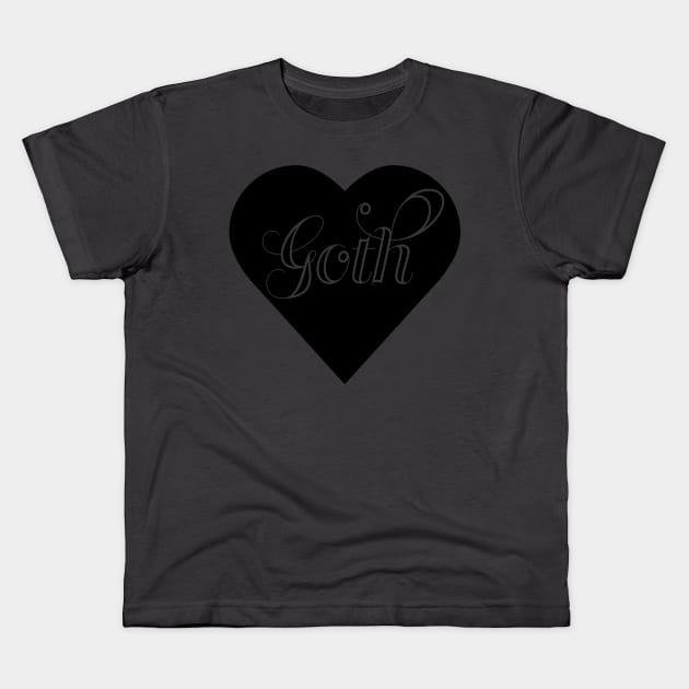 Goth at Heart Kids T-Shirt by callingtomorrow